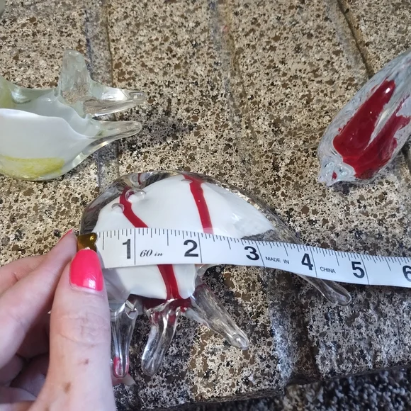 Glass Fish Paperweight Nautical Tropical Set Of 4 Paperweights - Picture 14 of 15